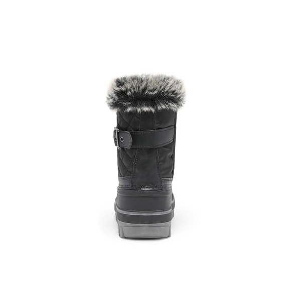 Kids Faux Fur Trim Mid-calf Boots - BLACK - 3